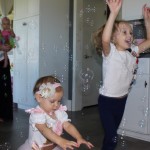 This one is so cute.  They had a great time trying to catch those bubbles.